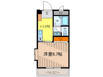 間取図 琉球バス(那覇市)/第一天久 徒歩3分 4階 築22年