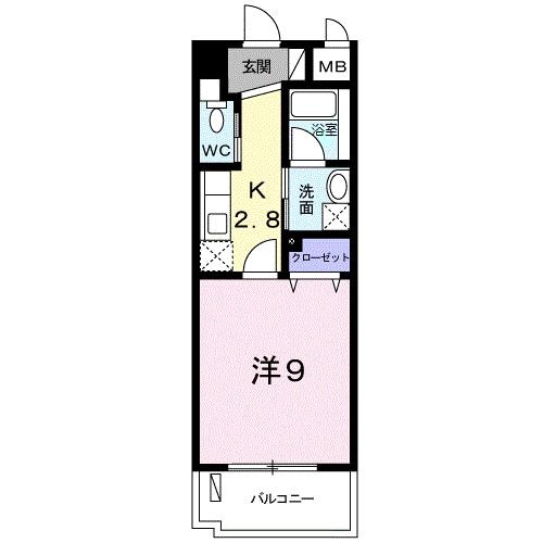 間取り図 沖縄都市モノレール<ゆいレール>/おもろまち駅 徒歩3分 4階 築15年