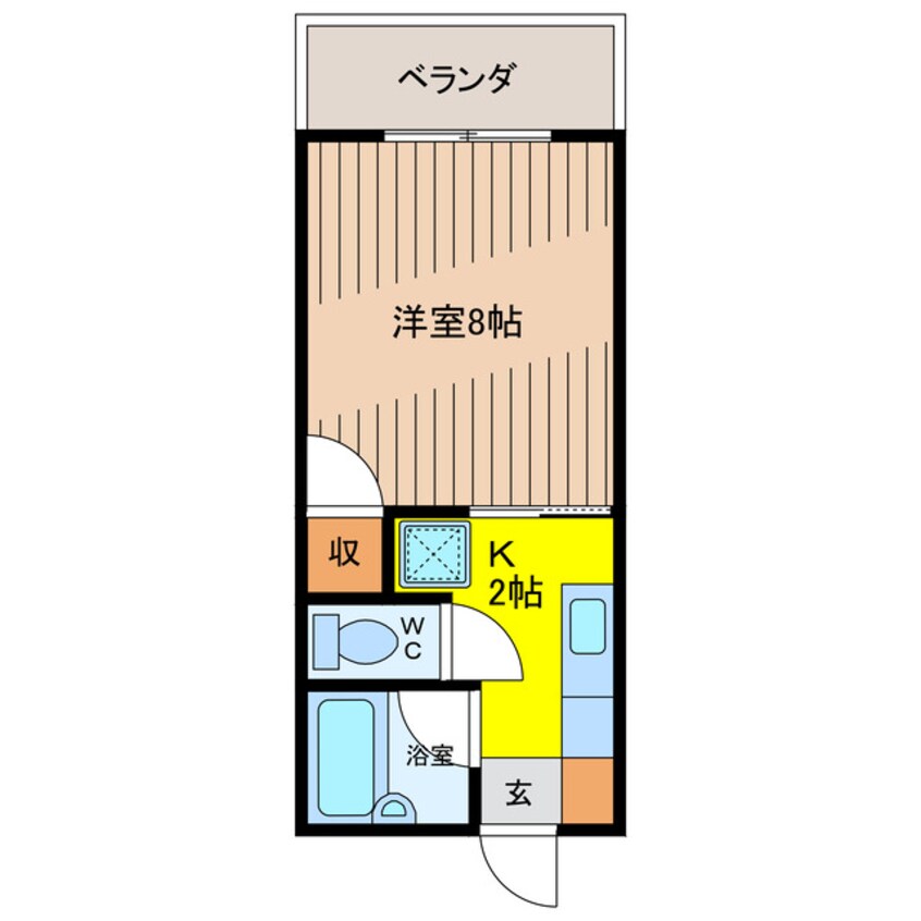 間取図 沖縄都市モノレール<ゆいレール>/市立病院前駅 徒歩10分 2階 築15年