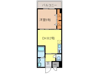 間取図 沖縄都市モノレール<ゆいレール>/県庁前駅 徒歩7分 6階 築9年