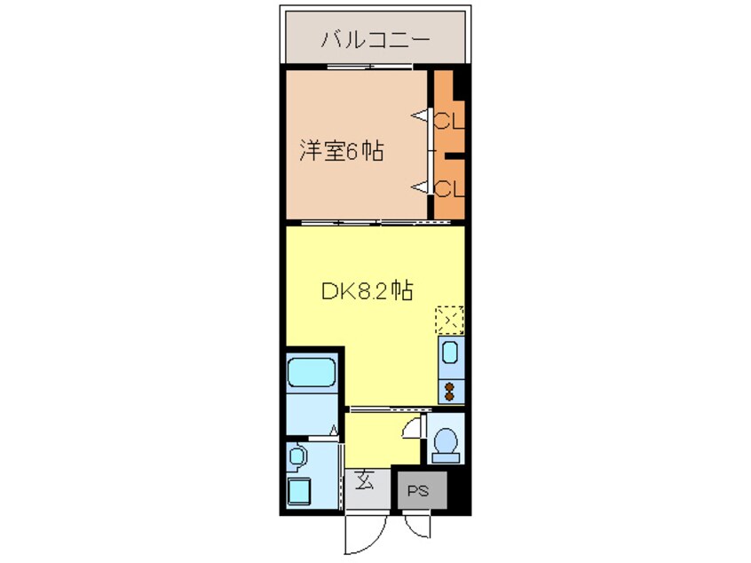 間取図 沖縄都市モノレール<ゆいレール>/県庁前駅 徒歩7分 6階 築9年