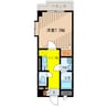 グレースコート大平 1Kの間取り