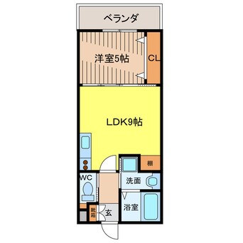 間取図 沖縄都市モノレール<ゆいレール>/牧志駅 徒歩7分 3階 築5年