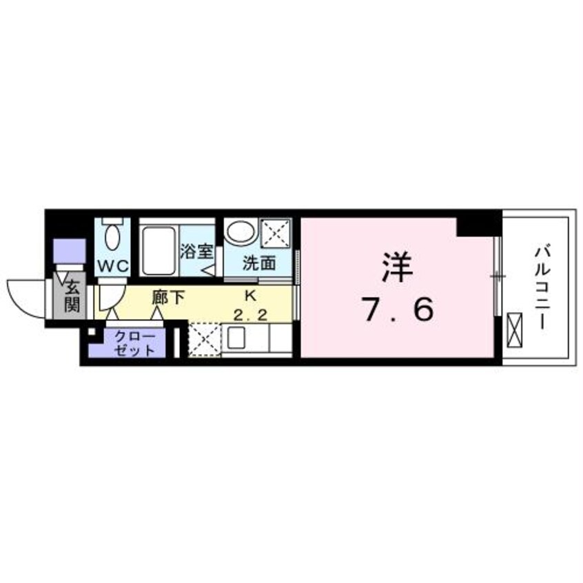 間取図 沖縄都市モノレール<ゆいレール>/おもろまち駅 徒歩6分 6階 築2年