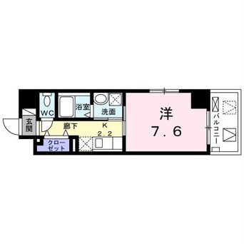 間取図 沖縄都市モノレール<ゆいレール>/おもろまち駅 徒歩6分 6階 築3年