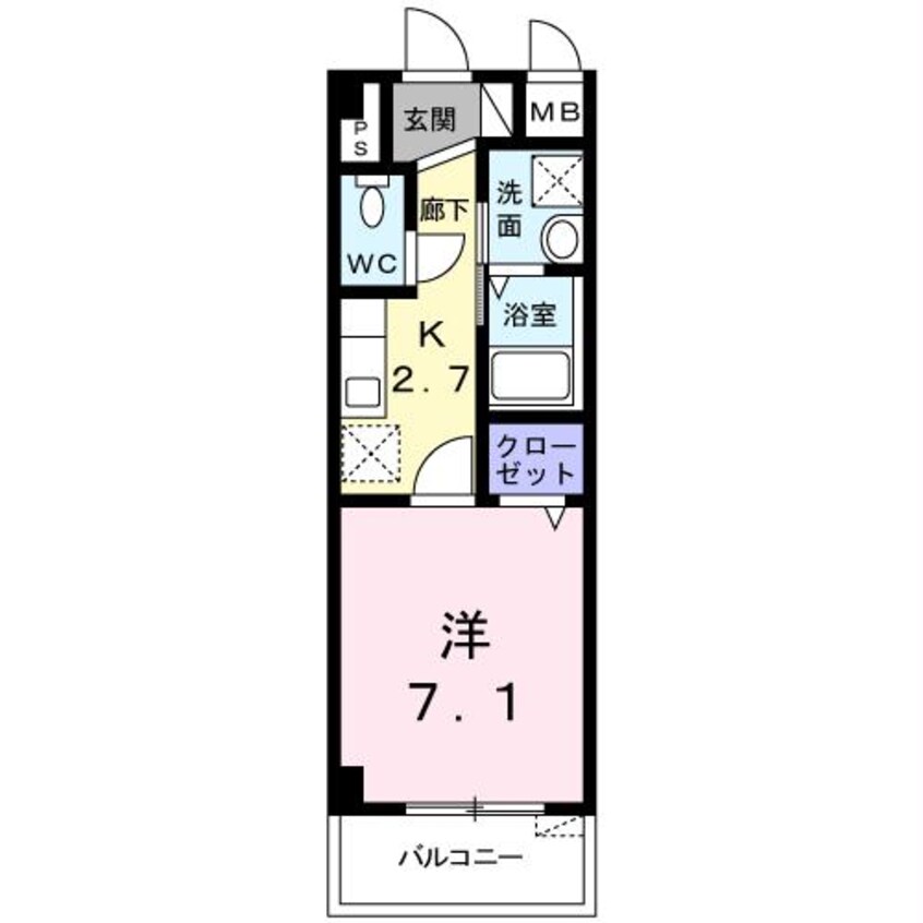 間取図 沖縄都市モノレール<ゆいレール>/古島駅 徒歩11分 4階 築3年