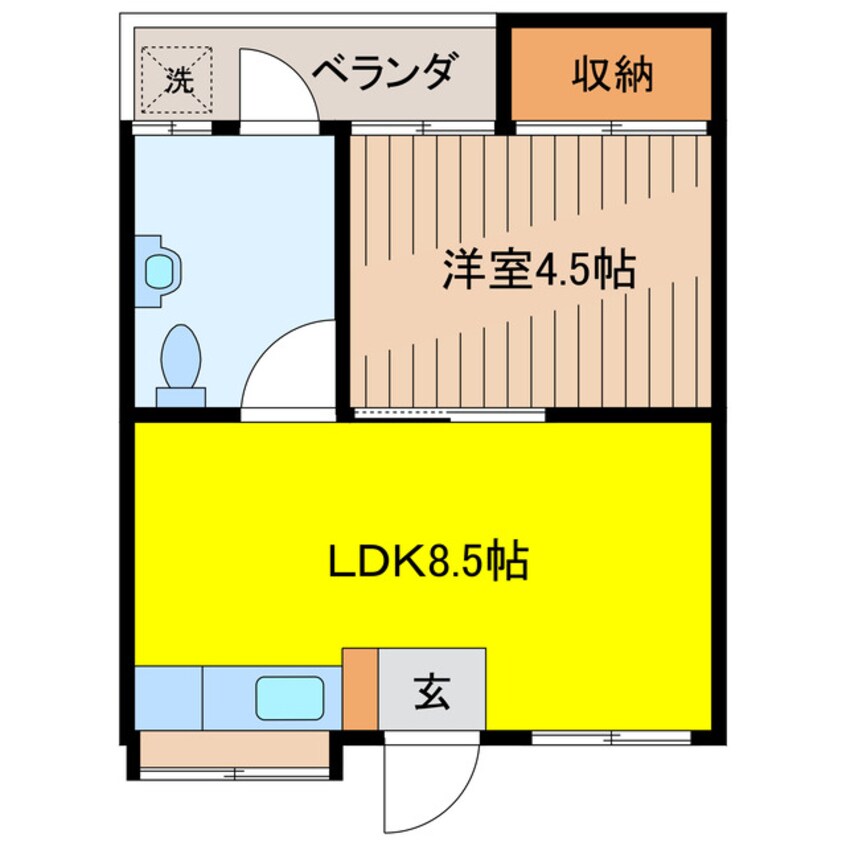 間取図 沖縄都市モノレール<ゆいレール>/赤嶺駅 徒歩15分 3階 築41年