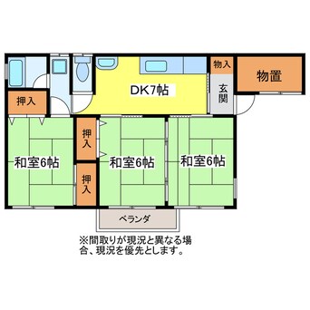 間取図 コーポは地