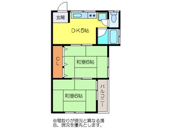 間取図 コーポうたつ