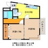 吉耕ハイツ野木 2DKの間取り