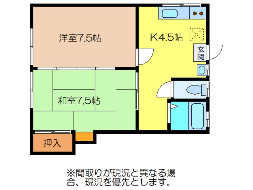 間取図 気仙沼線ＢＲＴ/本吉駅 徒歩10分 1階 築29年