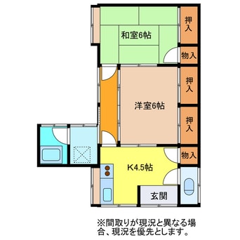 間取図 気仙沼線ＢＲＴ/不動の沢駅 徒歩15分 1階 築49年