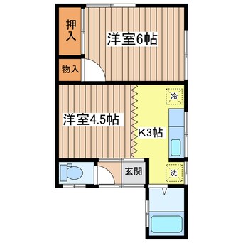 間取図 　ピースもとまち　