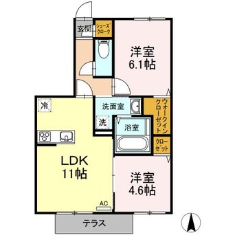 間取図 ﾒｿﾞﾝ･ﾄﾞ･ｺﾝﾌｫｰﾙ