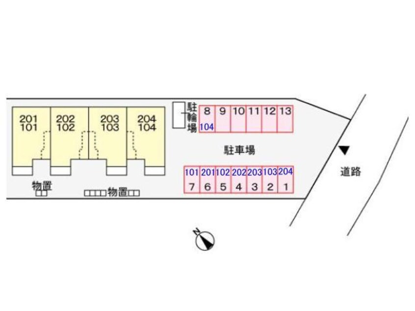 駐車場位置図 ｳﾞｧﾝﾍﾞｰﾙ　Ⅱ