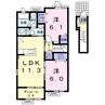 ｸﾞﾗﾝｼｪｰﾙA 2LDKの間取り