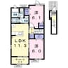 ｸﾞﾗﾝｼｪｰﾙA 2LDKの間取り