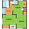 八幡荘 3Kの間取り