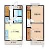 エルメゾネット 2LDKの間取り