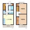 エルメゾネット 2LDKの間取り