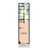 KURIMAマンション 1Kの間取り