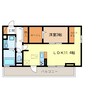 D-room SkyⅡ 1LDKの間取り