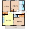 サ－フサイドサンシャイン 3DKの間取り