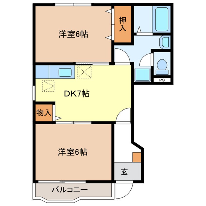 間取図 カーサ・メーラ　A・B