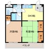 アクアマリン 2DKの間取り