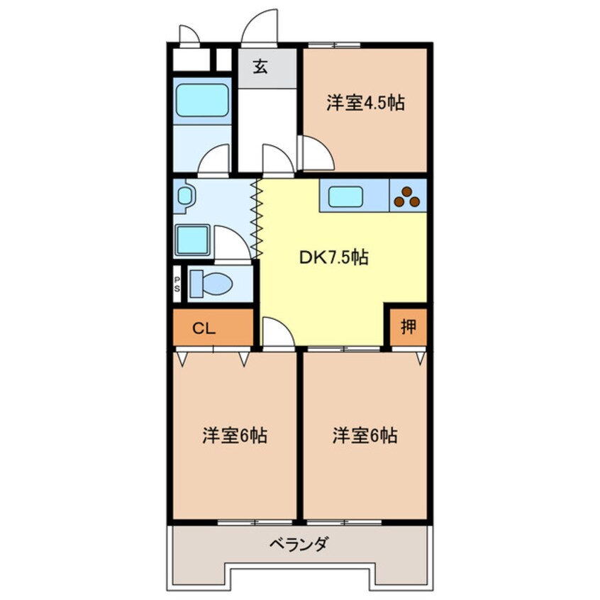 間取図 マンションメルヘン