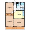 サークルバレー津 3DKの間取り