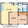 リプルスハイツ 2LDKの間取り