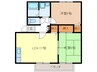 アベニーダHISA　A棟 2LDKの間取り