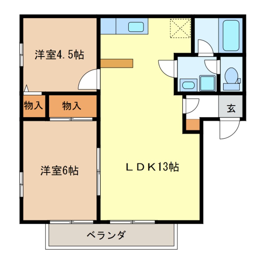 間取図 フリーエル　Ｃ