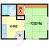 コーポナカニシ 1Kの間取り