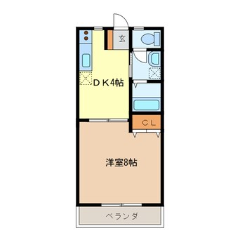 間取図 コーポ新町Ⅱ