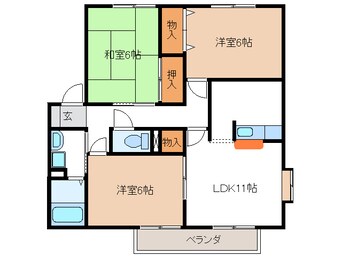 間取図 シャンブル南が丘