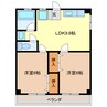 津IN COURT練木 2LDKの間取り