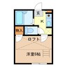 ルネスガーデン 1Kの間取り