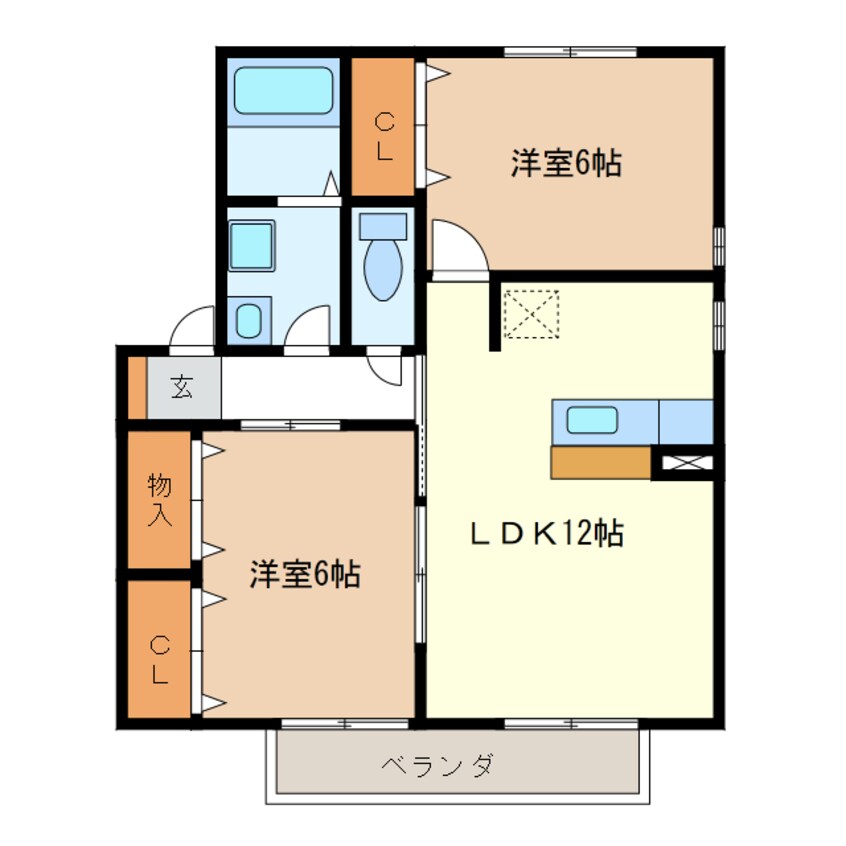 間取図 ドゥージェーム　ラ・ポール