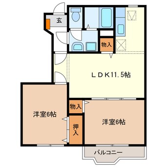 間取図 カーサ・バーリオＢ棟