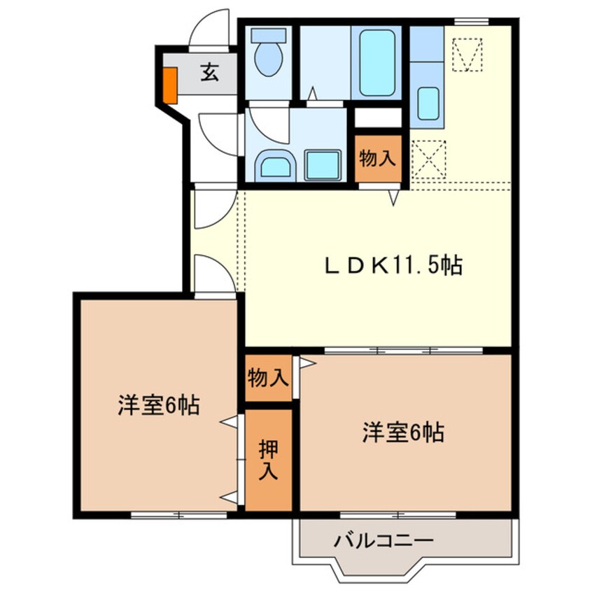 間取図 カーサ・バーリオＢ棟