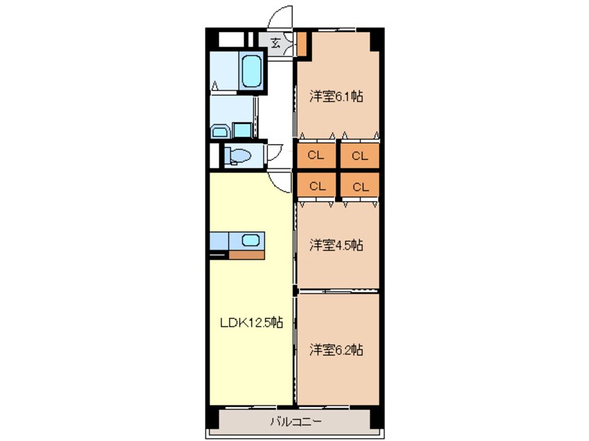 間取図 ラフィネ上浜