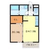 スプランドゥール 1DKの間取り
