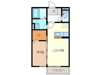 間取図 シャルマン高茶屋