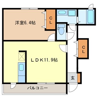 間取図 クレールⅠ・Ⅱ・Ⅲ