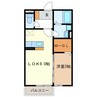 エスプワール矢倉下 1LDKの間取り