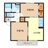 プレミールボヌール 2DKの間取り