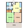 セントヒルズＤ 2DKの間取り