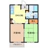 フリーデンハイム 2DKの間取り
